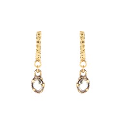 Brinco Camila Klein Memories Pingente Oval Ouro Velho