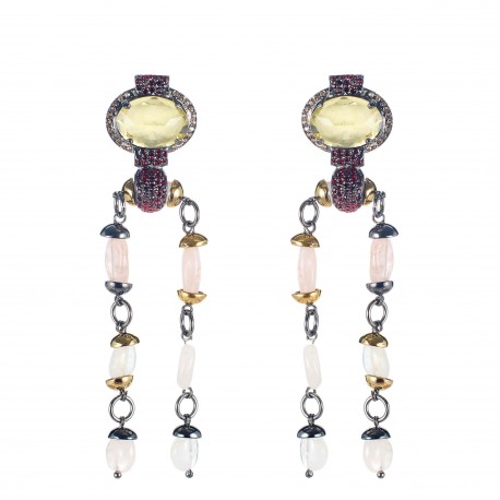 Brinco Camila Klein Memories Longo Quartzo Grafite