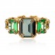 Pulseira Claudia Arbex Blue Edition Cristais Ouro Vintage