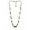 Colar Claudia Arbex Aura Pérola Flores Ouro Vintage