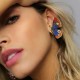 Brinco Nadia Gimenes Jardim do Eden Rosa Ear Cuff Dourado