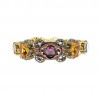 Pulseira T.Arrigoni Fleur Cristais Ouro Vintage 