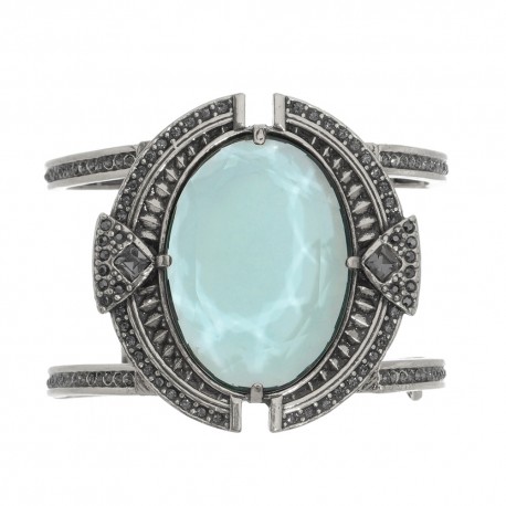 Pulseira Estela Geromini Aquarius Maxi Cristal Prata