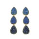 Brinco Fane's Drusa Azul Dourado 