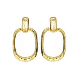 Brinco Fane's Pedra Natural Citrino Dourado