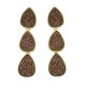 Brinco Fane's Pedra Drusa Bronze Metal Dourado