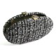 Bolsa Empório MP Clutch Tweed Preta e Branco