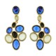 Brinco Fane's Pedras Naturais Mix Dourado