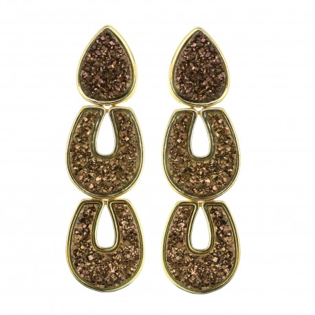 Brinco Fane's Drusa Bronze Dourado 