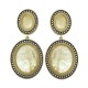 Brinco Fane's Pedras Naturais Quartzo Rutilado Dourado