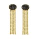Brinco Fane's Drusa Negra Dourado 