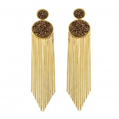 Brinco Fane's Drusa Bronze Dourado 