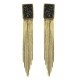 Brinco Fane's Drusa Negra Dourado