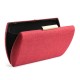 Bolsa Empório MP Clutch Linho Vermelha 