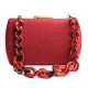 Bolsa Empório MP Clutch Linho Vermelha 