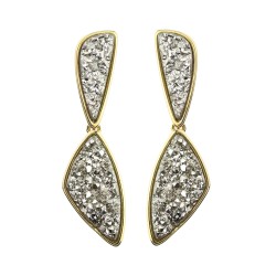 Brinco Fane's Drusa Prata Dourado 