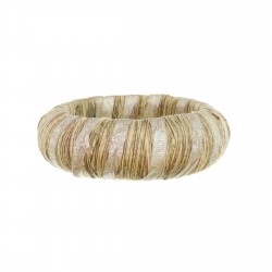 Pulseira Maria Chic Acessórios Ráfia Natural Argento Fitas
