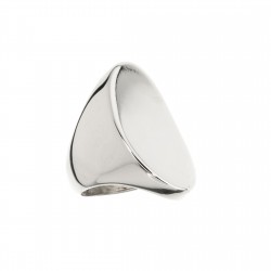 Anel Class MC Metal Oval Liso Prata