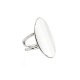 Anel Class MC Metal Oval Liso Prata 
