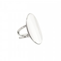 Anel Class MC Metal Oval Liso Prata