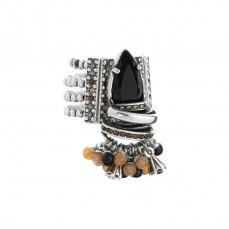 Anel Claudia Arbex Maria Cachos Prata Vintage