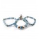 Pulseira Nino Bran Cora Kit Pedras Naturais Berloque Dourado