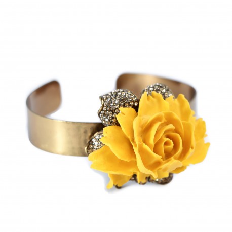 Pulseira T.Arrigoni Rosália Mostarda Ouro Vintage