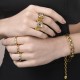 Anel Camila Klein O Nosso Jardim Maria José Kit Oval Ouro Velho
