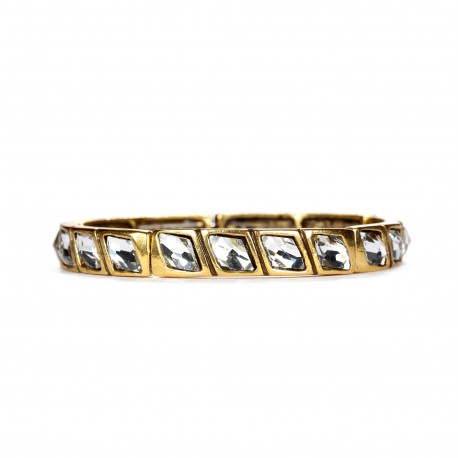 Pulseira Estela Geromini Festas EG Gomos Cristais Ouro