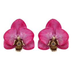 Brinco S&B Acessórios Essência Orquídea Ouro Vintage