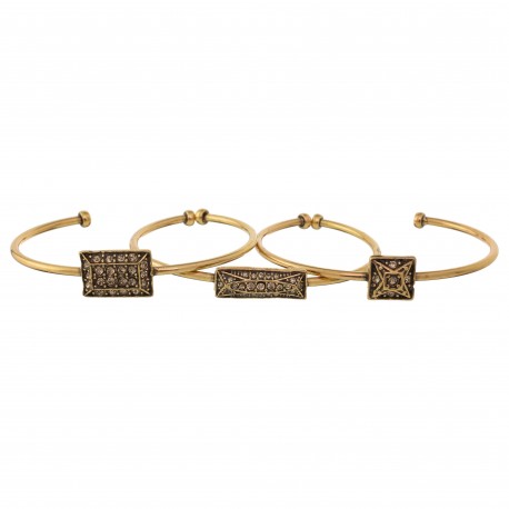 Bracelete Nádia Gimenes Octo Kit Delicado Ouro Vintage