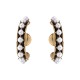 Brinco Monica Di Creddo Arco Argola Pérolas Ouro Vintage