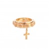 Anel LBF Semijóias Bless Terço Pingente Dourado