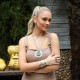 Bracelete Luiza Rogi Resina Nude Prata Envelhecido