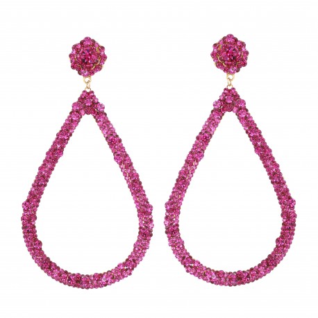 Brinco Flavia Caldeira Liv Customizado Pink Dourado
