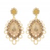 Brinco Raquel Pires Summer Customizado Bege Dourado