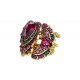 Anel Claudia Arbex Liz Cristais Ouro Vintage