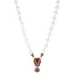 Colar Claudia Arbex Liz Pérolas Ouro Vintage
