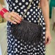 Bolsa Empório MP Clutch Plumas Preta
