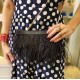 Bolsa Empório MP Clutch Plumas Preta