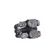 Anel Fane's Pedra Drusa Metal Preto