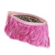 Bolsa Maria Chic Acessórios Carteira Couro Penas Naturais Rosa