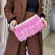 Bolsa Maria Chic Acessórios Carteira Couro Penas Naturais Rosa