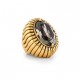 Anel Camila Klein Milli Maxi Cristal Oval Ouro Velho