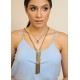 Colar Camila Klein Mármore Kit Franjas Ouro Velho