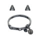 Conjunto Camila Klein Memories Pulseira Brinco Grafite