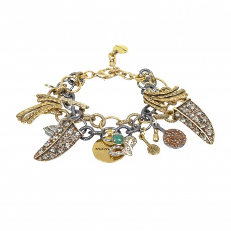 Pulseira Camila Klein Memories Ouro Velho e Grafite