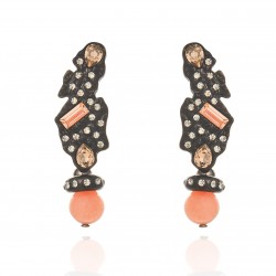 Brinco Camila Klein Memories Coral Modular Metal Preto