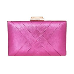 Bolsa Maria Chic Acessórios Clutch Luz Pink Metalizada