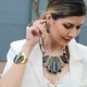Anel Camila Klein Coragem Esmaltado Preto Ouro Velho